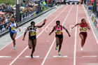 English Schools girls 150 metres, 2018 Great North CityGames. Photo: David T. Hewitson/Sports for All Pics